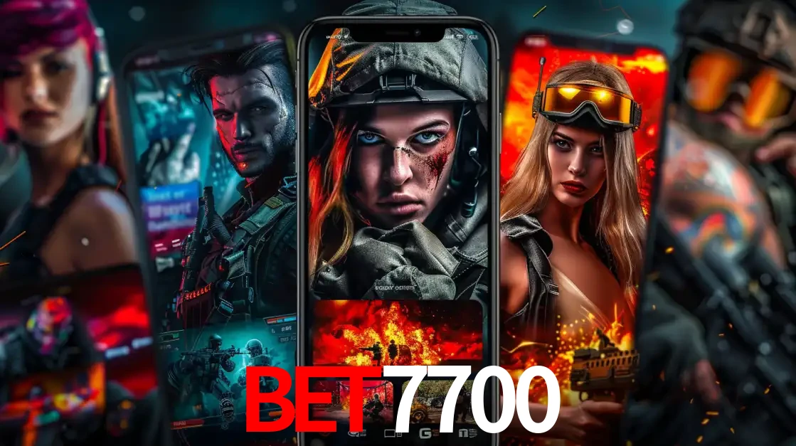 Montagem de telas de celular mostrando diversos personagens, masculinos e femininos, de um jogo de tiro, ilustrando a diversidade de equipes de e-sports para apostar no bet7700.
