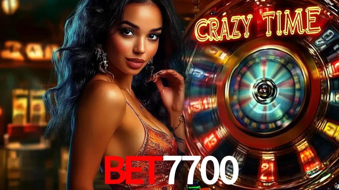 Mulher elegante ao lado da vibrante roda da fortuna do jogo de cassino ao vivo Crazy Time, um dos game shows mais populares e cheios de prêmios do bet7700.